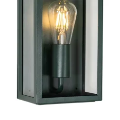 Industriële buiten wandlamp donker groen met glas IP44 - Rotterdam