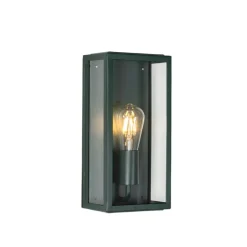 Industriële buiten wandlamp donker groen met glas IP44 - Rotterdam
