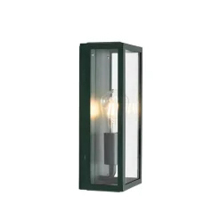 Industriële buiten wandlamp donker groen met glas IP44 - Rotterdam