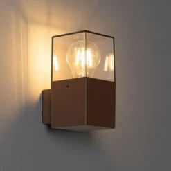Industriële buiten wandlamp roestbruin IP44 - Denmark