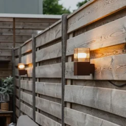 Industriële buiten wandlamp roestbruin IP44 - Denmark