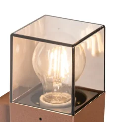 Industriële buiten wandlamp roestbruin IP44 - Denmark