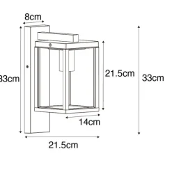 Industriële buiten wandlantaarn roestbruin IP44 - Charlois