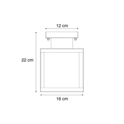 Industriële buitenplafondlamp hout met helder glas - Rotterdam