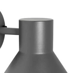 Industriële buitenwandlamp donkergrijs kegel IP44 - Natas