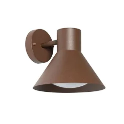 Industriële buitenwandlamp roestbruin kegel IP44 - Natas