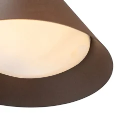 Industriële buitenwandlamp roestbruin kegel IP44 - Natas