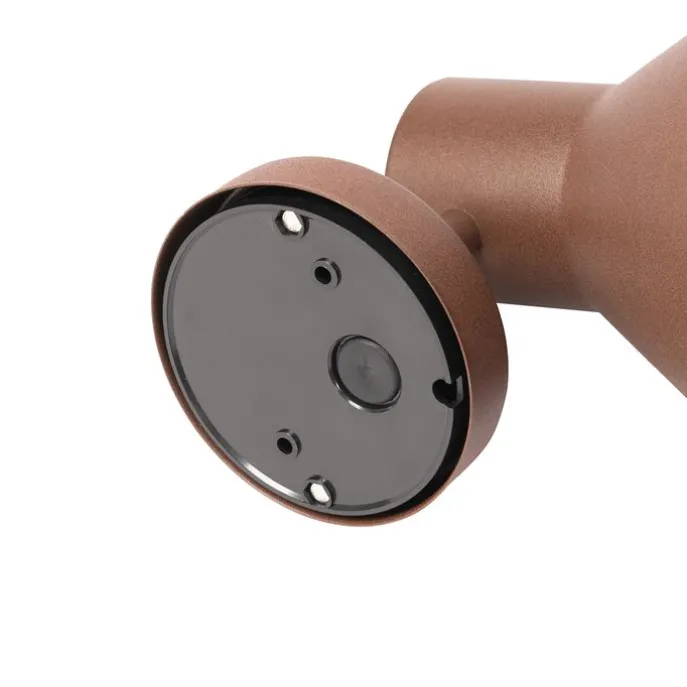 Industriële buitenwandlamp roestbruin kegel IP44 - Natas