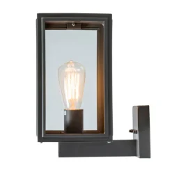 Industriële buitenwandlamp grijs IP44 - Sutton Up