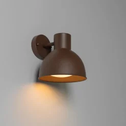 Industriële buitenwandlamp roestbruin rond IP44 - Natas