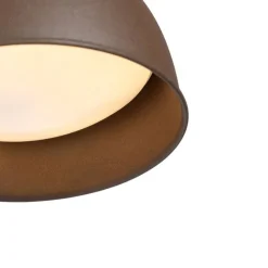 Industriële buitenwandlamp roestbruin rond IP44 - Natas