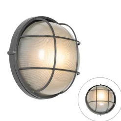 Industriële buitenwandlamp donkergrijs IP44 - Hanneke