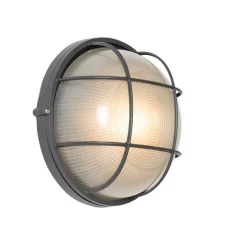 Industriële buitenwandlamp donkergrijs IP44 - Hanneke