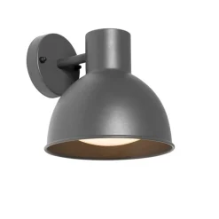 Industriële buitenwandlamp donkergrijs rond IP44 - Natas