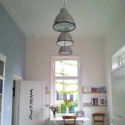 Industriële hanglamp aluminium 38 cm dimbaar - Anteros