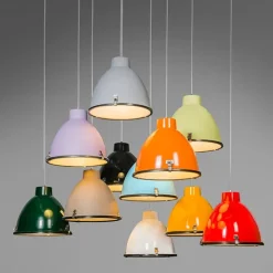 Industriële hanglamp aluminium 38 cm dimbaar - Anteros