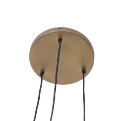 Industriële hanglamp antiek goud rond 3-lichts - Bobby