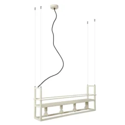 Industriële hanglamp beige 4-lichts - Cage Rack