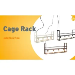 Industriële hanglamp beige 4-lichts - Cage Rack