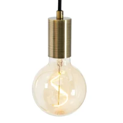 Industriële hanglamp brons 3-lichts - Facil