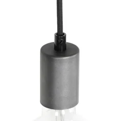 Industriële hanglamp bruin met staal 3-lichts - Gallow