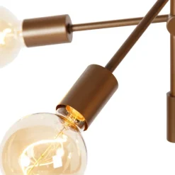 Industriële hanglamp donkerbrons 6-lichts - Sydney