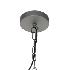 Industriële hanglamp donkergrijs met hout 34 cm - Arthur