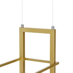 Industriële hanglamp goud met marmer en rek 4-lichts - Cage Rack