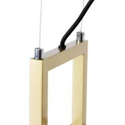 Industriële hanglamp goud met marmer en rek 4-lichts - Cage Rack