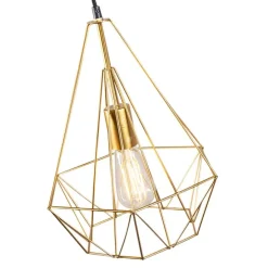 Industriële hanglamp goud draad - Carcass