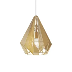 Industriële hanglamp goud met mesh - Carcass