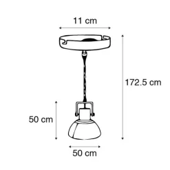 Industriële hanglamp grijs 40 cm - Samia Sabo