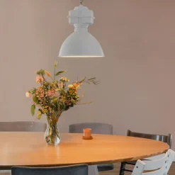 Industriële hanglamp klein mat wit - Sicko