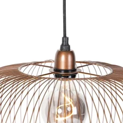 Industriële hanglamp koper 49 cm - Finn