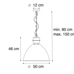 Industriële hanglamp roestbruin - Flynn