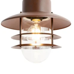 Industriële hanglamp roestbruin IP44 - Shell