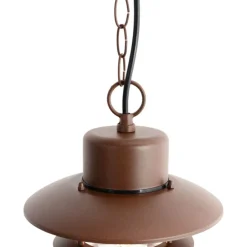 Industriële hanglamp roestbruin IP44 - Shell