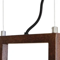 Industriële hanglamp roestbruin met rek 4-lichts - Cage Rack