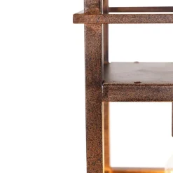 Industriële hanglamp roestbruin met rek 4-lichts - Cage Rack