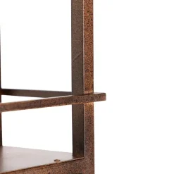 Industriële hanglamp roestbruin met rek 4-lichts - Cage Rack