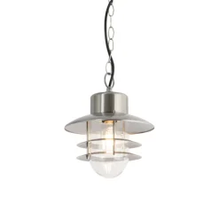 Industriële hanglamp staal IP44 - Shell