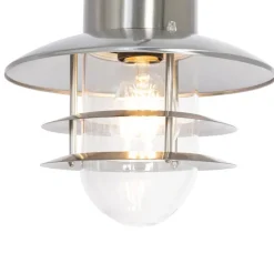 Industriële hanglamp staal IP44 - Shell