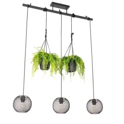 Industriële hanglamp zwart 3-lichts - Flor