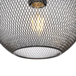 Industriële hanglamp zwart 3-lichts - Flor