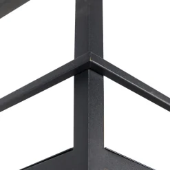 Industriële hanglamp zwart met rek large 4-lichts - Cage Rack