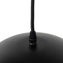 Industriële hanglamp zwart met goud 3-lichts - Magnax