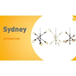 Industriële hanglamp zwart 6-lichts - Sydney