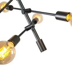 Industriële hanglamp zwart 6-lichts - Sydney