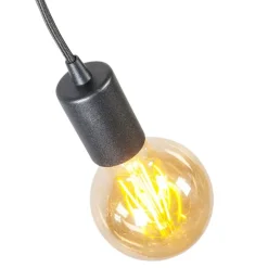 Industriële hanglamp zwart rond - Facil