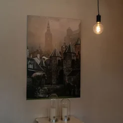 Industriële hanglamp zwart rond - Facil